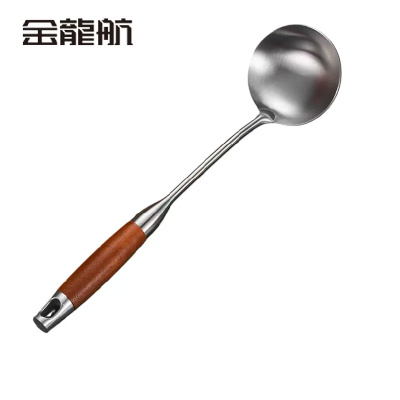 金龙航 不锈钢花梨木汤勺/个