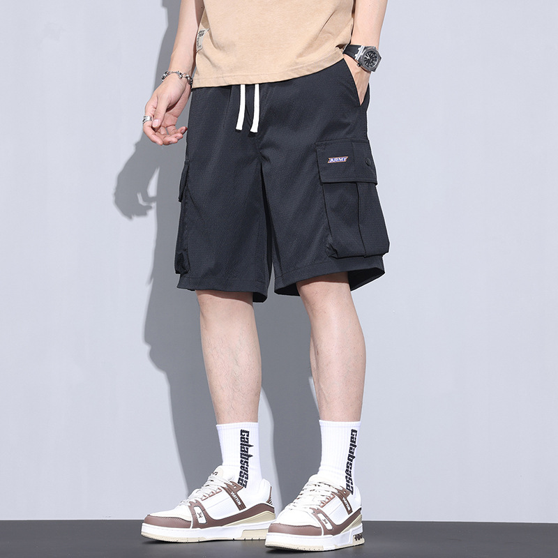 遮肉显瘦抗皱透气短裤男工装版型大口袋美式潮牌运动马裤休闲薄款