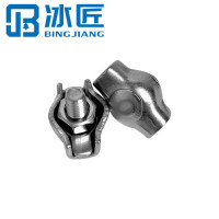 冰匠 304不锈钢钢丝绳单夹装饰夹绳夹刹车线夹卡头 单位:个