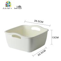 北欧ins风双层洗菜篮蔬菜套装 家用厨房水果收纳篮洗菜盆 FENGHOU 正方形灰色