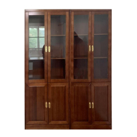 誉慧 胡桃木色实木书柜 800x450x2200H 个