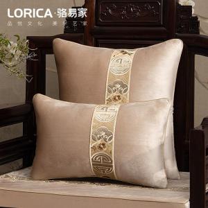 家柏饰(CORATED)中式抱枕办公室沙发靠垫含芯床头大靠枕护腰靠背套 登春台