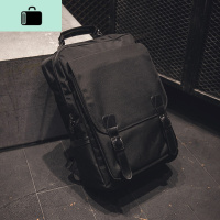 男士翻盖休闲包文艺风电脑背包学生帆布书包双肩包时尚潮流旅行包NEW LAKE 235