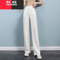 YIBUSHENG冰丝阔腿裤女季薄款直筒裤2024新款防晒女裤宽松运动裤休闲裤子