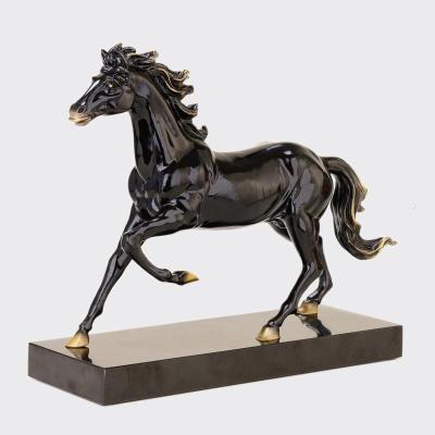 家柏饰(CORATED)铜马摆件纯铜马到成功生肖马奔马办公室家居装饰工艺品