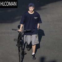 HLCOMAN260G美式短袖T恤男夏季宽松大码男生半袖体恤上衣