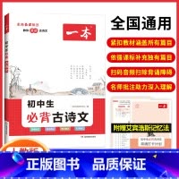 初中生必背古诗文 初中通用 [正版]2024版一本初中生练字帖初中必背古诗文字帖衡水体英语中考满分作文初中生英语词汇人教
