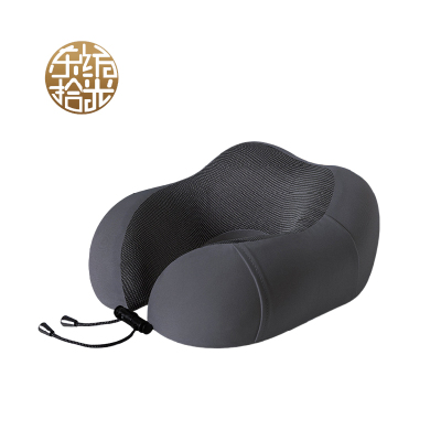 东纺拾光 DF5004 记忆棉曲面护颈U型枕带收纳盒深灰色