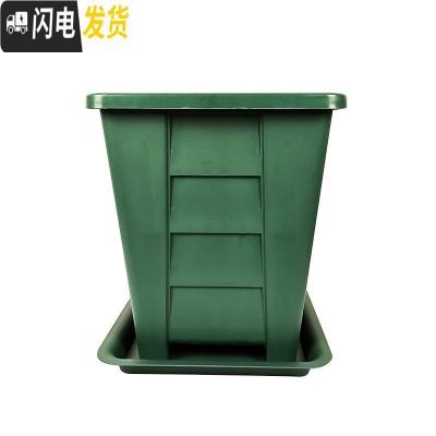 三维工匠正方形青山控根花盆塑料加厚栽家用客厅庭院落地特大号绿萝养花盆 二代方口10厘米0.5号5个无托 大花盆容器