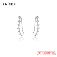 s925纯银锆石耳环女耳钩网红气质长款流苏耳饰2025新款潮耳钉耳坠送女朋友老婆情人节七夕生日礼物