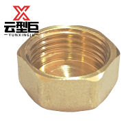 云型巨 铜内丝堵帽 铜管件 黄铜色管件 单位:个