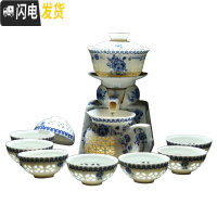 三维工匠玲珑白瓷功夫茶具陶瓷整套装懒人全自动家用简约泡茶杯小茶壶盖碗 玲珑迎宾