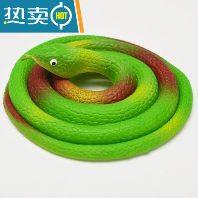 假蛇会动蛇玩具模型儿童玩具蛇仿真蛇假软蛇整蛊恐怖吓人玩具真智力80cm绿色田蛇仿真蛇仿真玩具