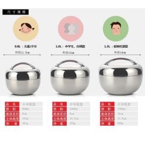 家柏饰(CORATED)不锈钢保温饭盒茶具学生饭盒创意苹果型双层两层便当盒