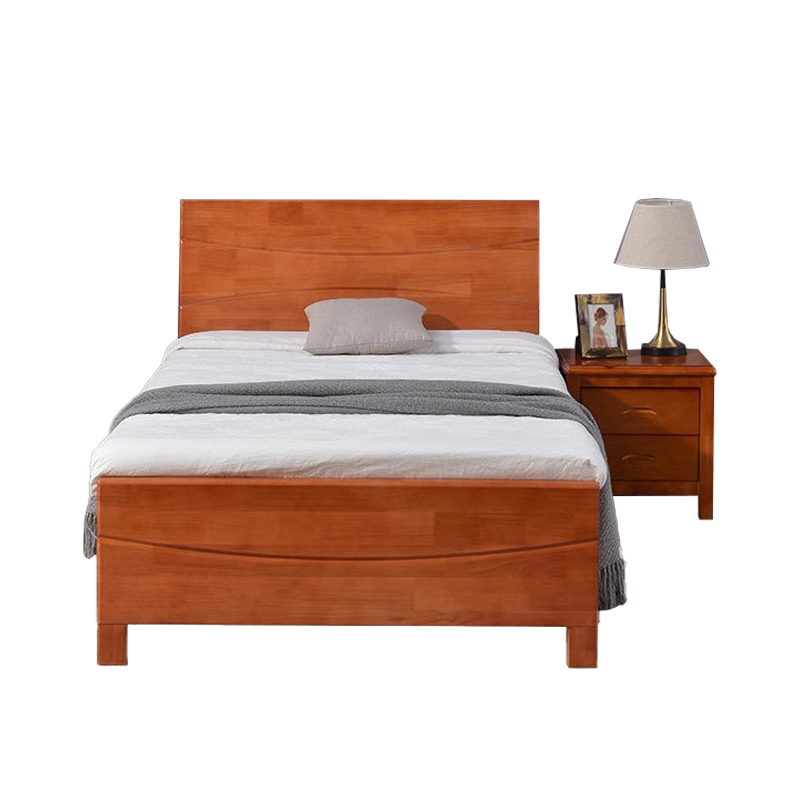 鑫木樽木质床100*200*100cm+床头柜1组