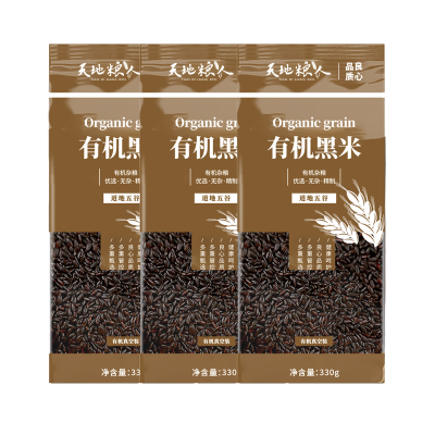 天地粮人 有机黑米 330g*3(单位:组)