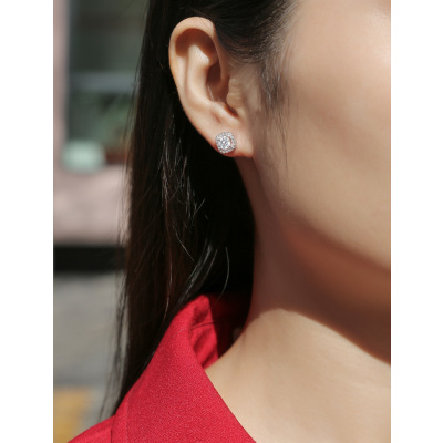 玖钻珠宝经典复古女士爪镶耳环其他材质自戴适用优雅设计复古时尚耳饰