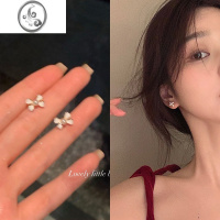 JiMi温柔蝴蝶结珍珠耳钉2023年新款潮耳夹女无耳洞耳饰气质高级感耳环