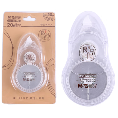 晨光(M&G)20m*5mm透明修正带涂改带良品社系列改正带ACT52312 单支装 16支起售