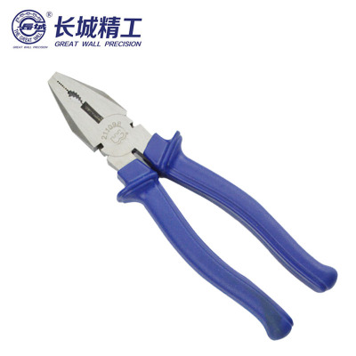 长城精工 6英寸精抛套塑柄钢丝钳 克丝钳老虎钳断线钳 150mm 211096(2把起订)