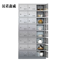 汉诺鑫威304不锈钢食堂带锁餐具柜24门碗柜钥匙锁1800*900*350
