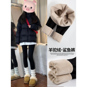 鲨鱼裤女外穿新款秋冬季高腰收腹提臀加绒保暖打底裤加厚棉裤