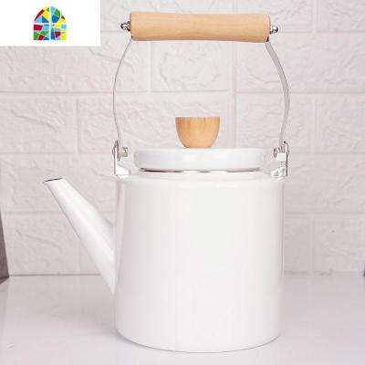 瓷烧水壶凉水壶餐馆茶壶开水壶加厚电磁炉天然气家用商用 FENGHOU 白色2L高直壶