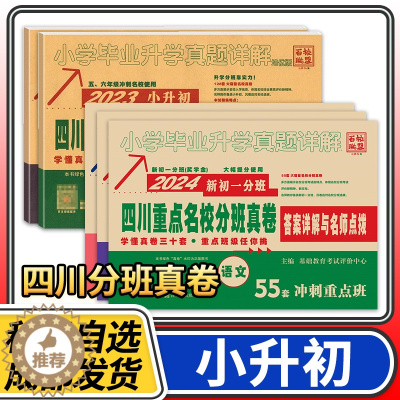 [醉染正版]2024四川重点名校分班真卷语文数学英语冲刺重点班初一分班小升初模拟试卷小学毕业升学真题成外实外嘉祥招生四川