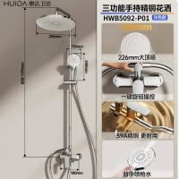 惠达(HUIDA)-HWB5092系列卫浴淋浴花洒套装 家用手持喷头淋雨花洒暗装增压花洒喷枪清洁