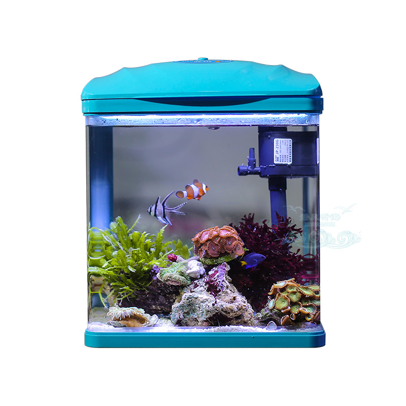 入海水套缸小型鱼缸办公室桌面nano检疫缸迷你海缸