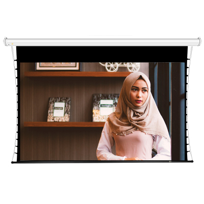 JK经科HB-300s 126寸16:10电动拉绳金属幕高清投影机投影仪幕布