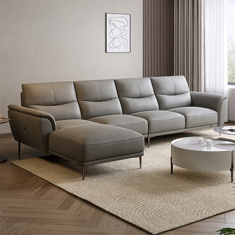 全友家居现代简约皮艺沙发客厅头层牛皮实木框架真皮沙发皮沙发