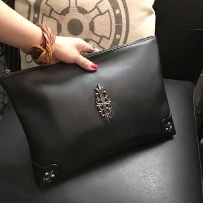 派尼美特软皮手拿包2020韩版时尚手抓包大容量信封包单肩斜跨大包中性女包黑色