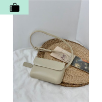 这款雾蓝包时髦人士都要收女小众硬挺小方包夏简约韩风单肩斜跨包NEW LAKE 白色女斜挎包