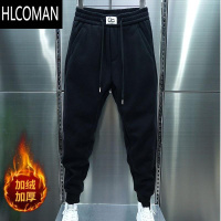 HLCOMAN休闲裤男士韩版潮流运动长裤网红潮牌加绒加厚束脚卫裤男裤子