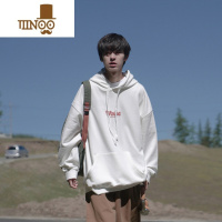 YANXU2023秋季新款男连帽卫衣360g字母发泡印花休闲百搭套头潮牌上衣