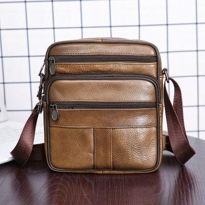 派尼美特韩版真皮男包新款单肩包男式斜挎包休闲背包男士商务牛皮包公文包