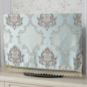 欧式布艺65寸电视机盖布电视罩防尘罩55英寸液晶电视机罩挂式蕾丝 黎曼菲 32英寸(宽77*高48)