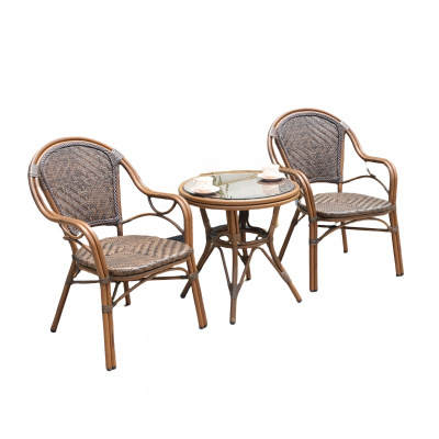 攸形户外桌椅60*60cm+2椅套