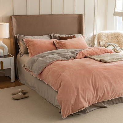 冬季牛奶绒被套单件加厚加绒珊瑚绒单人被罩双面毛绒被单恒温眠