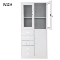悦宸威钢制资料柜档案柜财务凭证柜带锁储物柜铁皮柜书柜偏五斗文件柜