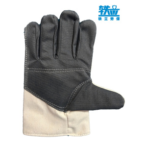 轶立 加绒高纤维五指帆布手套 均码/副
