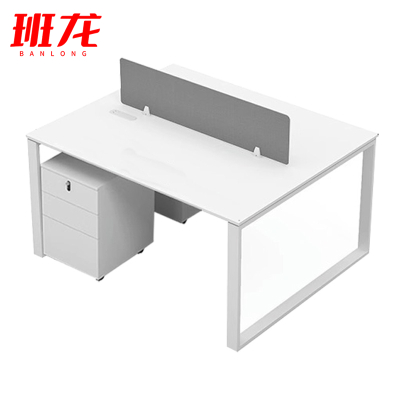 班龙电脑桌1.4m两人位含柜套