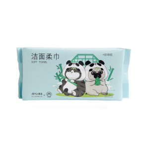 洁玉 吾皇猫联名款全交叉珍珠纹洁面柔巾20*20cm×60抽 1包装 J5924