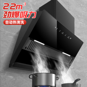 欢呼好太太侧吸式抽油烟机单烟机矮款矮机身短款大吸力烟机单机厨房家用脱排烟机自行安装 风美 (不带清洗)