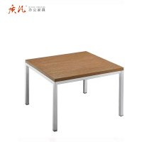 质凡简约商务办公茶几四脚电镀架子会客小方桌