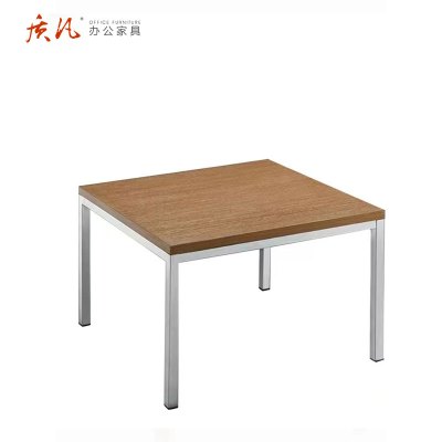 质凡简约商务办公茶几四脚电镀架子会客小方桌