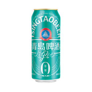 青岛啤酒轻干8度500*6*2彩膜包提盒装罐啤国产优选