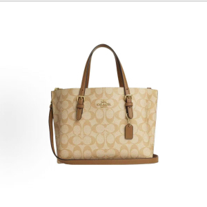 蔻驰(COACH)女包 Mollie25经典老花茉莉托特包购物袋手提单肩斜挎包C4250 CV965