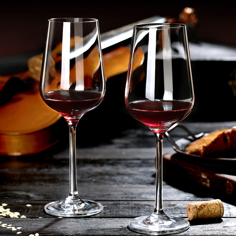红酒杯套装欧式家用6只装葡萄酒醒酒器大号2个水晶玻璃高脚杯酒具